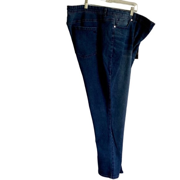 DG2 Diane Gilman Blue Pull On Elastic Waist Denim Jeggings Jeans 3XT NEW NWT - Picture 4 of 6